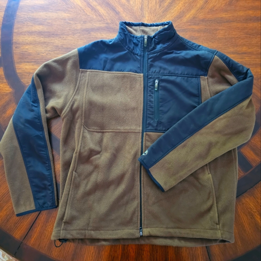 Men's XL Timberland Light Brown and Blue Fleece jacket